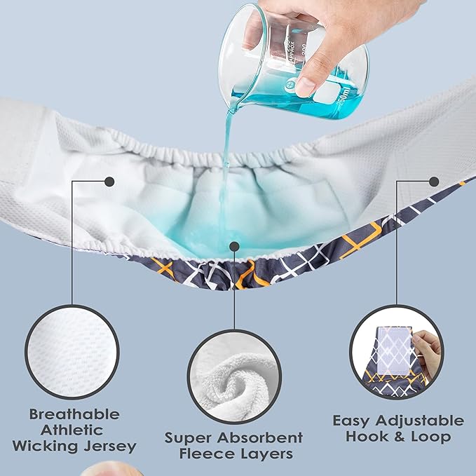 wegreeco Washable Male Dog Belly Band (Stylish Pattern)- Pack of 3 - Washable Male Dog Belly Wrap, Dog Diapers Male (Black Geometric, XX-Large)