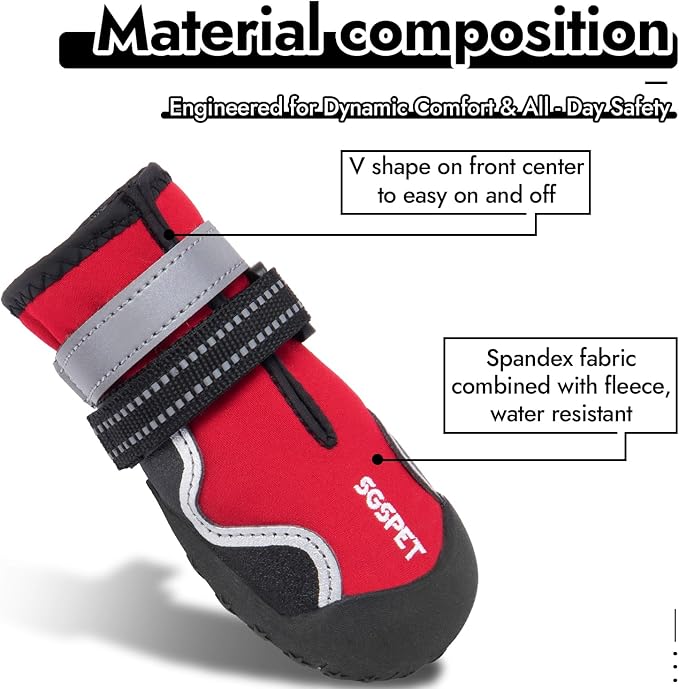 Paw Protectors for Hot Pavement, Summer Heat Protection, Mesh Breathable Skid-Resistant Dog Booties for Hardfloors, Walking Running Hiking (Red,1# (3XS)