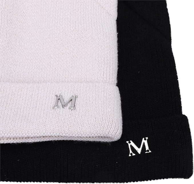 Cat Ear Beanie for Women Girls, Autumn Winter Knit Cuff Beanie Hip Hop Beanie Hat Cat Crochet Ski Cap