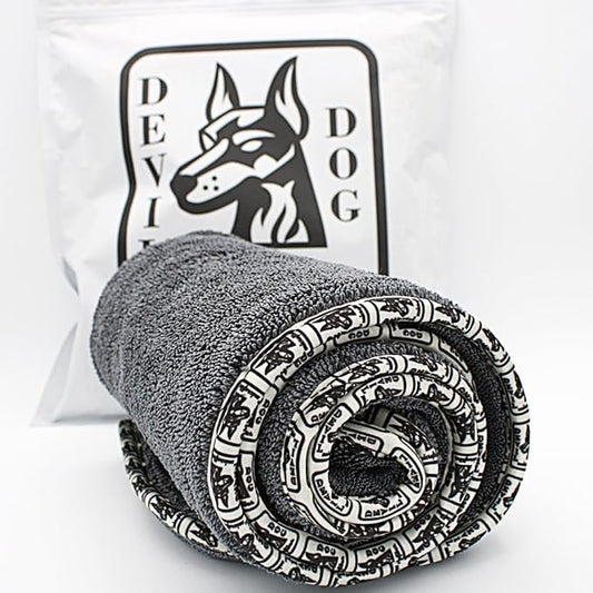 Premium Drying Towel – Small 16" x 24" Super Absorbent Microfiber Dog Bath Towel – Quick Dry, Soft & Durable Dog Towel for Drying Dogs – 1200 GSM Gray for Beach, Camping & Travel