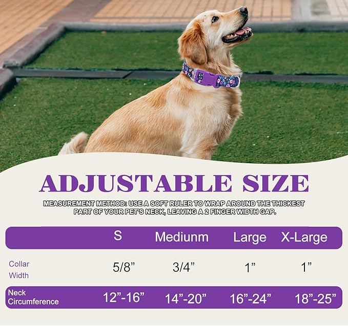 Soft Nylon Adjustable Dog Collar with Cute Strawberry Design - Pink Durable Collar for Small, Medium, Large & XL Dogs | No-Slip Comfort Fit (XL)