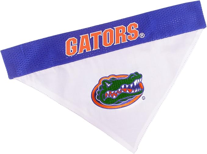 Pets First Collegiate Pet Accessories, Reversible Bandana, Florida Gators, Small/Medium