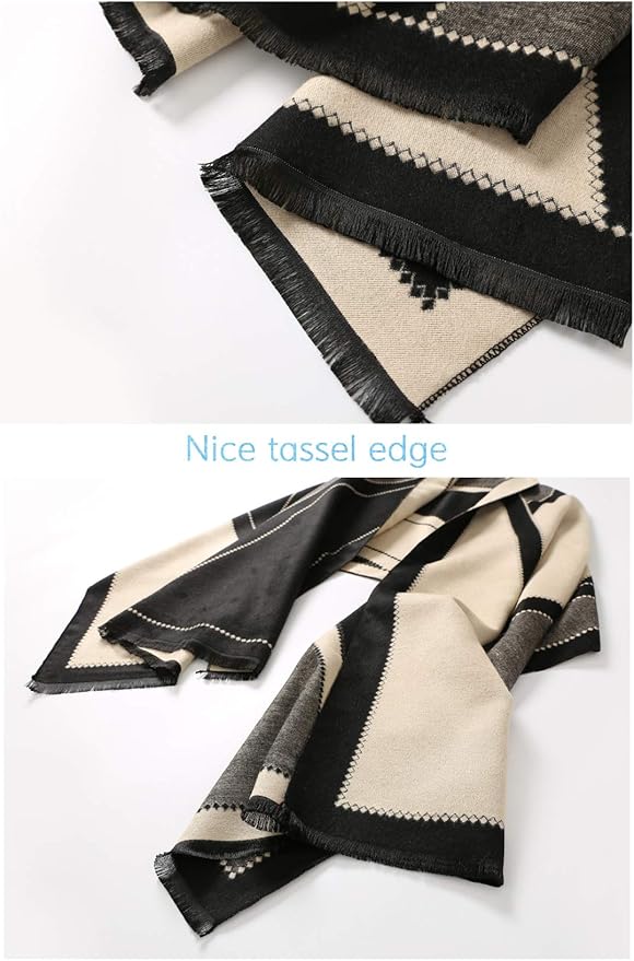 Jeelow Womens Pashmina Shawl Wrap Scarf - Elegant Dressy Evening Poncho Cape for Formal and Wedding Outfits