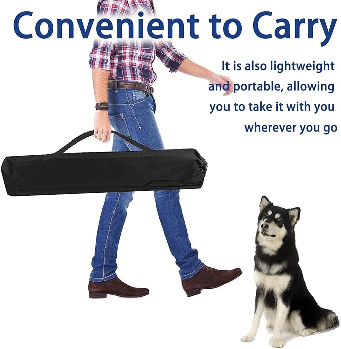 Dog Agility Course Backyard Set 4-Piece Agility Training Equipment with Jump Bar, Hoop, Weave Poles, Pause Box & Bag – Indoor/Outdoor Dog Obstacle Course & Exercise Playset (5)