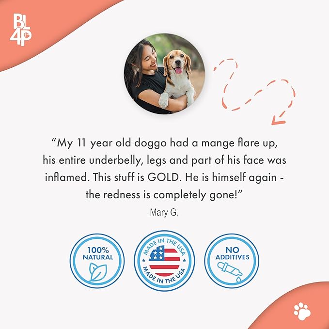 BestLife4Pets Dog Skin & Coat Soothing Formula – Helps with Persistent Itching, Dryness, Hair Loss & Irritated Skin, 800 Natural Odorless Pills