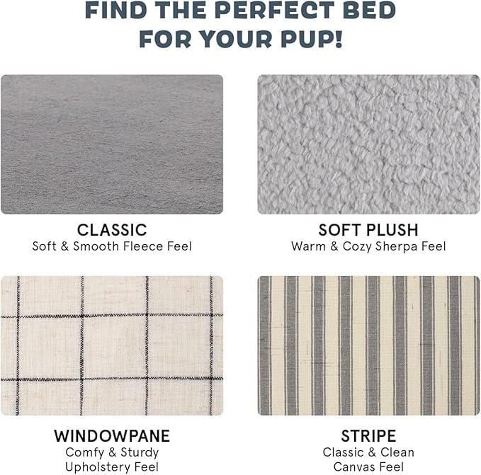 Barkbox Orthopedic Dog Bed with Memory Foam, Premium Comfort for Dogs and Puppies, Large Sized Dog Bed for Joint Relief and Restful Sleep, Durable and Easy to Clean - Grey, Large