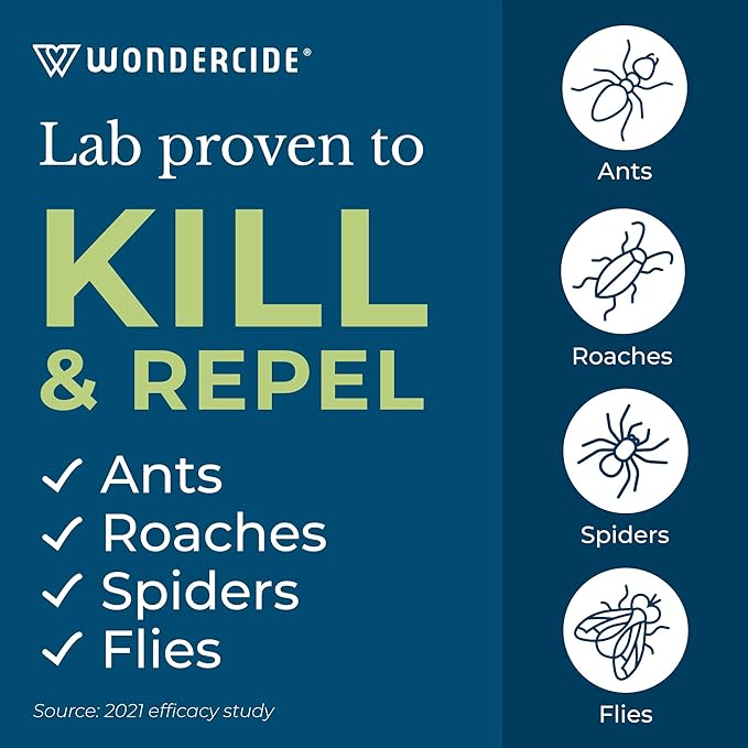 Wondercide - Indoor Pest Control Spray for Home and Kitchen - Ant, Roach, Spider, Fly, Flea, Bug Killer and Insect Repellent - with Natural Essential Oils - Pet and Family Safe — Peppermint 128 oz