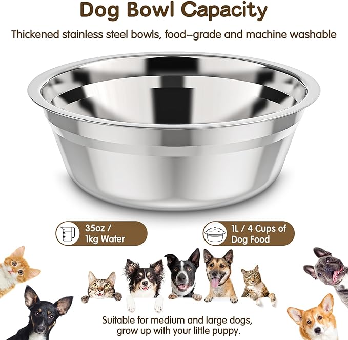 XIAZ Elevated Dog Bowls Large Breed Raised Dogs Bowl Stand Large/Medium Sized Dog 1L Food Water Bowl Stands 5 Heights Adjustable 9/11/12/14in White Pet Feeder Dish Station