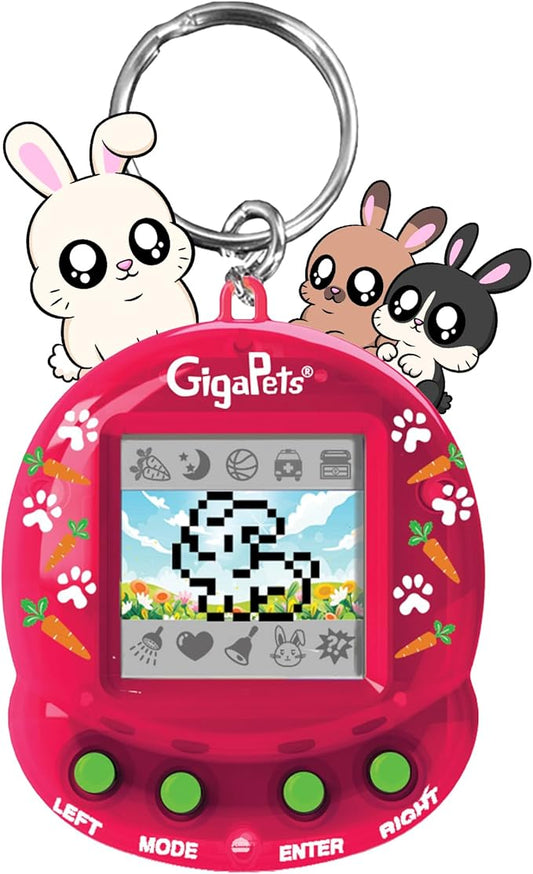 Giga Pets Bit Bunnies Interactive Digital Pet Toy, Upgraded Collector’s Edition Pets for Kids, 90’s Gaming Gift for Boys and Girls