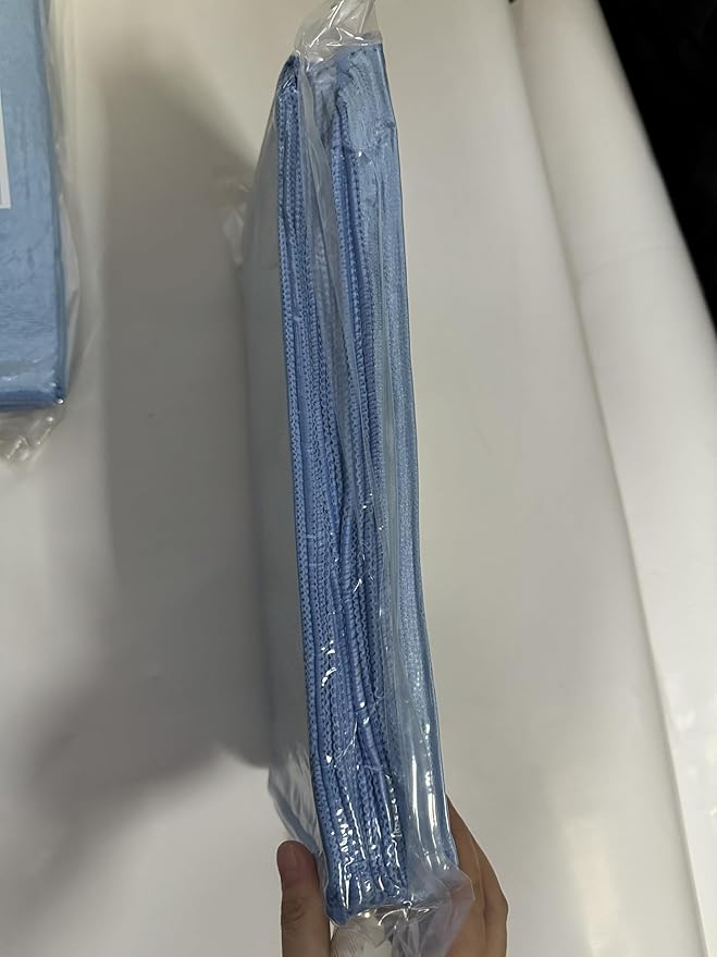 Microfiber Cleaning Cloth-24Pcs (13x13 inch) Ultra Soft Highly Absorbent Rags for Housekeeping-Machine Wash (Blue)