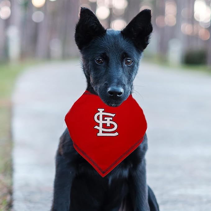 Pets First MLB ST. Louis Cardinals TIE Bandana, Small/Medium. Dog Bandana Scarf Bib for Pet Cat Dog. The Ultimate Game-Day, Party Bandanna, Birthday Event