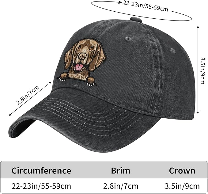 Dog Lover Gifts, German Shorthaired Pointer Embroidered Dog Baseball Hats for Men Women