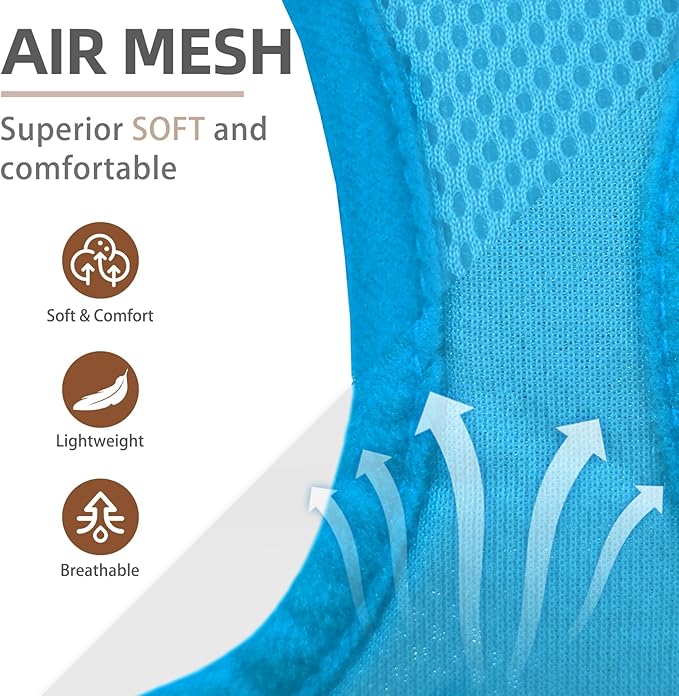 PUPTECK Adjustable Dog Harness Collar and Leash Set Step in No Pull Pet Harness for Small Medium Dogs Puppy and Cats Outdoor Walking Running, Soft Mesh Padded Reflective Vest Harnesses