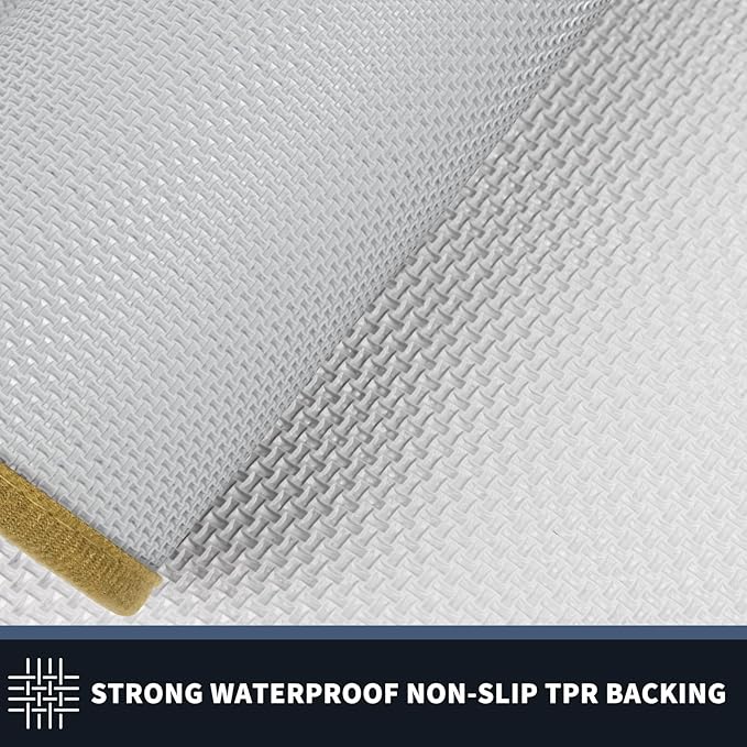 PURRUGS Dirt Trapping Door Mat 24" x 60", Non-Slip/Skid Machine Washable Entryway Rug, Shoes Scraper, Throw Rug, Super Absorbent Area Rug for Muddy Wet Shoes and Paws, Light Cream & Gold