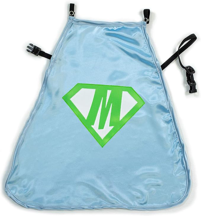 Everfan Personalized Dog Superhero Cape (Small 10" Long (8-12 lbs), Light Blue)