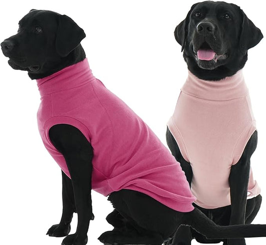2 Pack Dog Sweaters Winter Fleece Sweatshirt Stretchy Vest Pullover for Dogs Clothes Warm Pet Pajamas Christmas for Meidum and Large Dogs