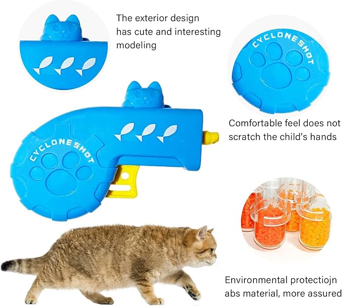 12 Pieces Cat Fetch Toy, Flying Pet Toys Saucer Launcher for Indoor, Disc Toys Training Chasing with Colorful Propellers, Pets Outdoor Toys