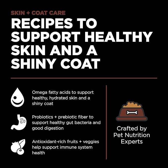 Go! Solutions Skin + Coat Care, Dry Dog Food, Large Breed Puppy Salmon Recipe with Grains, 12 lb Bag