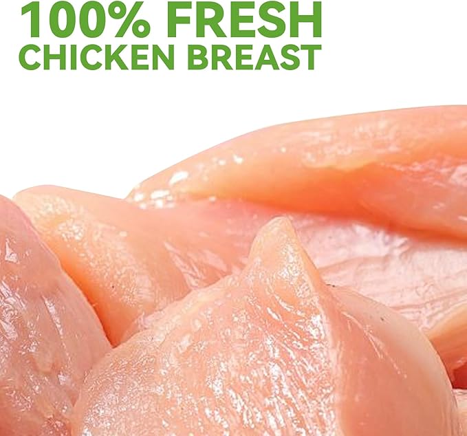 OPET Freeze Dried Cat Treats - Single Ingredient High Protein Pet Food, Healthy Training Snacks, Freeze Dried Chicken Food Toppers for Cats and Dogs, Grain Free (Chicken, 4 Pack)