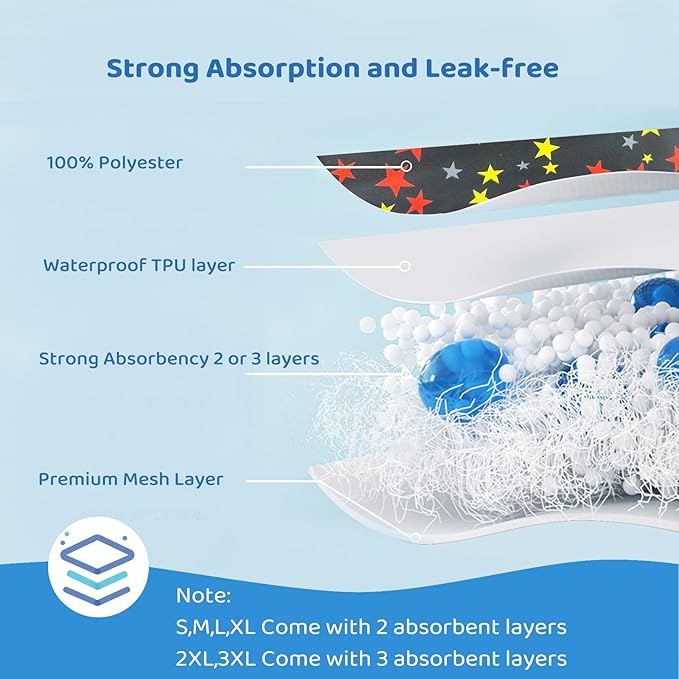 Reusable Dog Diapers Male High Absorbing Belly Band for Male Dogs Washable Dog Belly Band with Cute Patterns 5packs (M, 11” - 14” Waist)