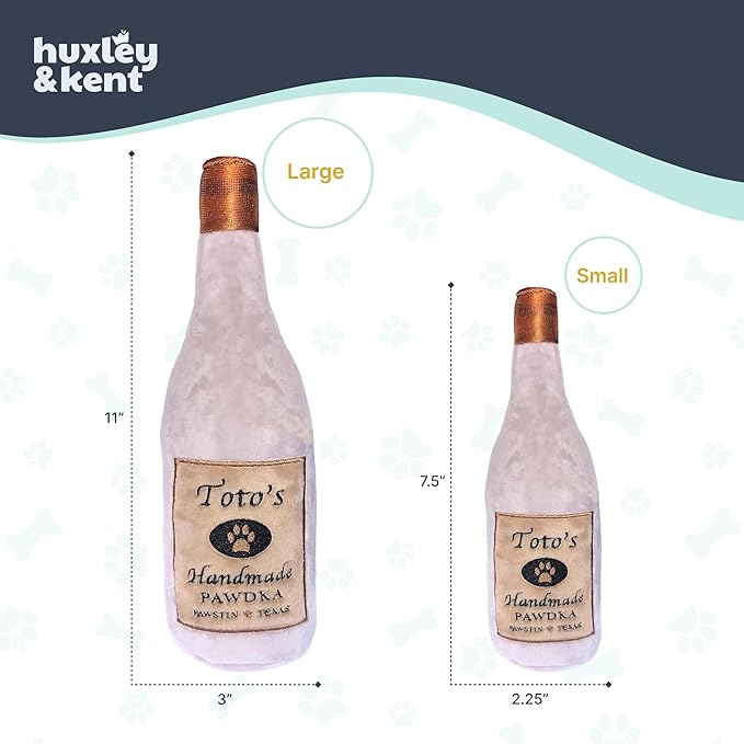 Huxley & Kent Funny Dog Toy w/Squeaker – Power Plush Squeaky Dog Toys for Small, Medium & Large Dogs – Soft Stuffed Animal for Indoor Play & Fetch - Toto's Pawdka, Small