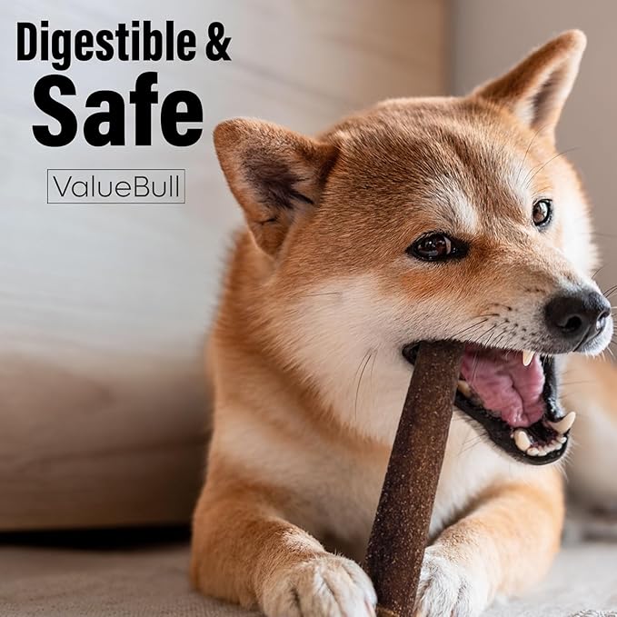 ValueBull Collagen Sticks for Dogs, 6 Inch Jumbo Chews, Natural Long-Lasting Dog Treats, 200 Count Bulk Pack - Supports Joints, Skin & Coat with Chondroitin & Glucosamine