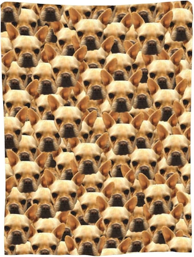 Funnylife Custom Dog Face Blankets 50" x 60" Personalized Pet Photo Blanket for Dog Dad Mom Pet Lover Gifts