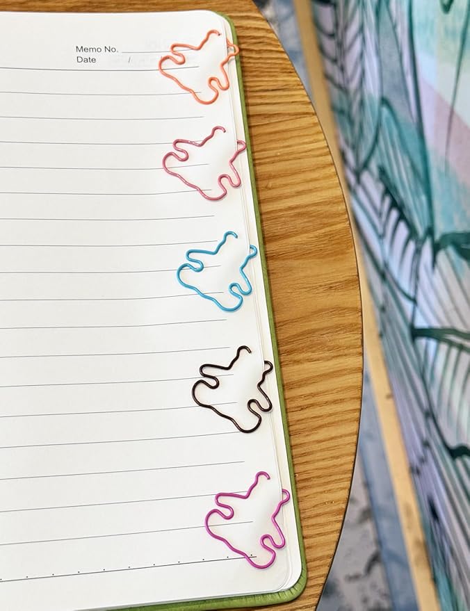 Cute Paper Clips, 60 PCS Bear Shaped Paper Clips Animal Bookmarks Clips, Assorted Colors, Fun Office Gifts for Women Men Coworkers Teachers Students Girls Boys, Christmas Gifts