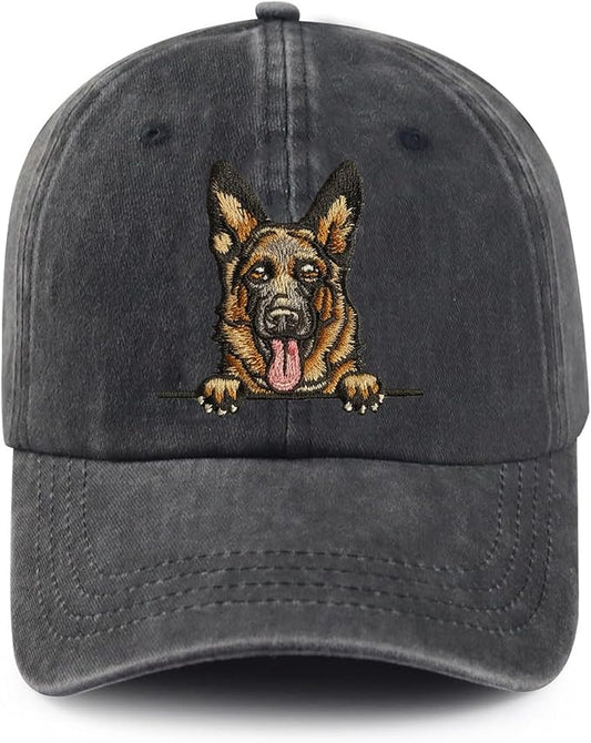 Dog Lover Gifts, German Shepherd Embroidered Dog Baseball Hats for Men Women