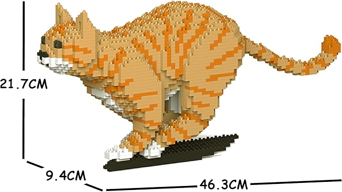 JEKCA Cat 18S-M01 | Tabby Cat Plastic Building Blocks | Age 14+