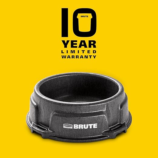 Rubbermaid Commercial Products Brute 1.25-Gallon Tip-Resistant Animal Pan Feeder with Tie-Down Slots, RigidCell Construction, Made in USA for Livestock & Small Animals