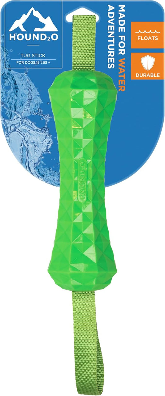 Playology Hound2O Dog Toys | Floating Tug Stick for Tug of War | Green Outdoor Toy - Easy to Clean and Made from Non Toxic Materials