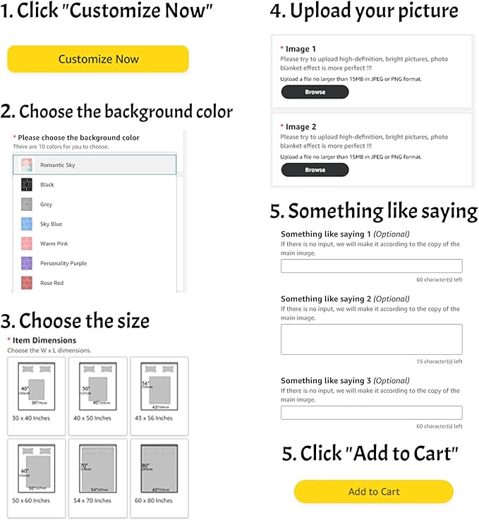 Customized Blanket with Photo Personalized Blankets with Your Own Pictures and Text Custom Throws Blanket Women Gifts for Family MOM Sisters Friends Besties Aunts Wife Mothers 6 Collage