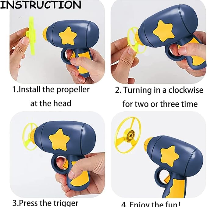 Flying Cat Toy for Indoor Kitten, Interactive Cat Fetch Toy with 1 Light Up Spinning Tops, and 5 Propellers, Flying dis Toy for Training Chasing