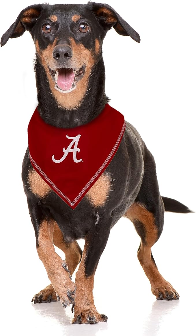 Pets First NCAA Alabama Crimson Tide Tie Bandana, Large/x-Large. Dog Bandana Scarf Bib for Pet Cat Dog. The Ultimate Game-Day, Party Bandana (AL-3550-L-XL)