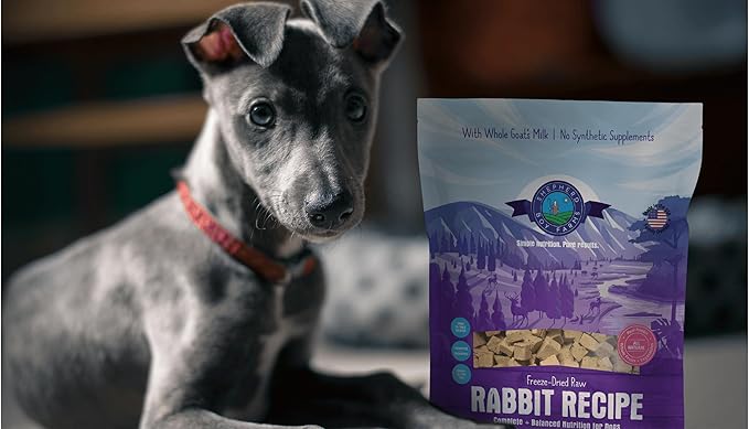 Shepherd Boy Farms Freeze Dried Raw Dog Food, Rabbit Recipe, All Natural, No Synthetics, Made in USA with Goat's Milk & Organic Produce, High Protein, Complete Meal (14oz)