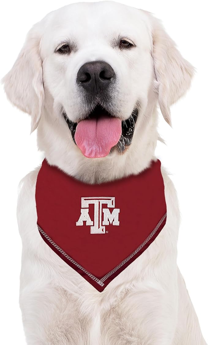 Pets First NCAA Texas A&M Aggies TIE Bandana, Size Large/X-Large. Dog Bandana Scarf Bib for Pet Cat Dog. The Ultimate Game-Day, Party Bandana