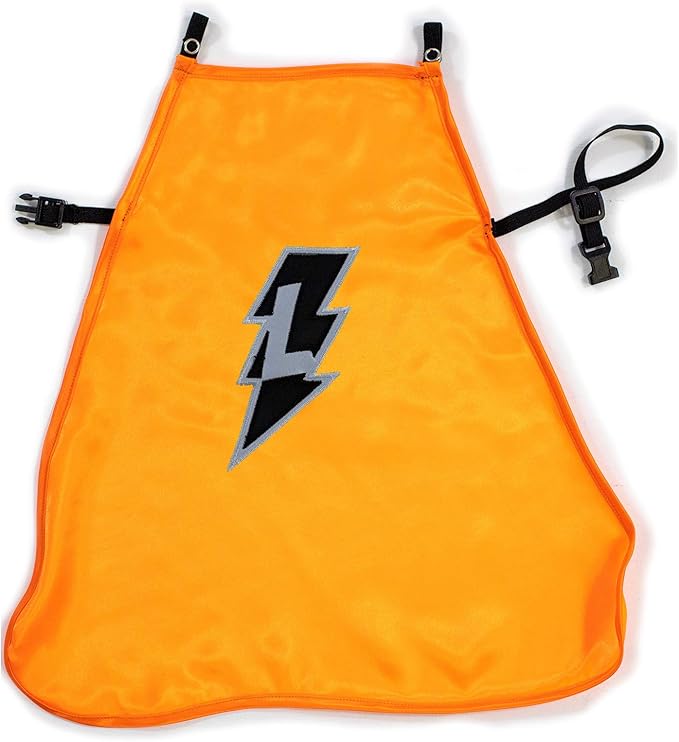 Everfan Personalized Dog Superhero Cape (Medium 15" Long (10-25 lbs), Orange)