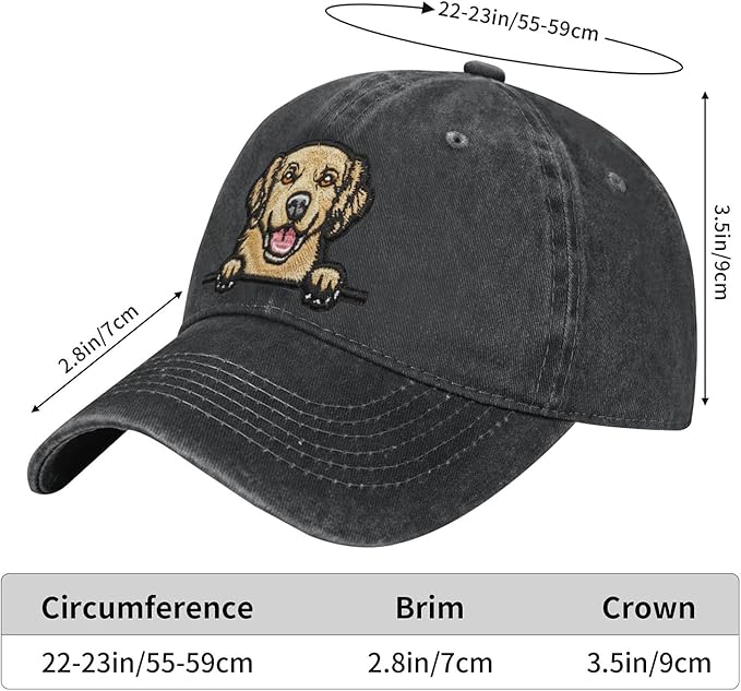 Dog Lover Gifts, Golden Retriever Embroidered Dog Baseball Hats for Men Women