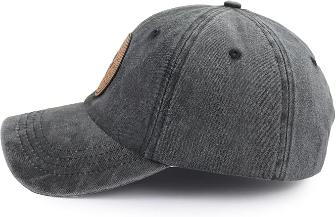 World's Best Dog Dad Hats for Men, Funny Adjustable Embroidered Leather Patch Papa Baseball Cap