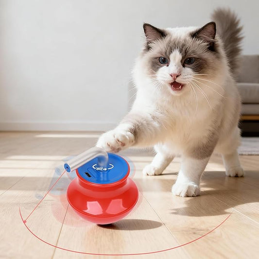 Pet Prime Cat Stimulation Toys for Indoor Cats Automatic 360° Random Rotation Cat Laser Toy Rechargeable Interactive Cat Toy for Bored Indoor