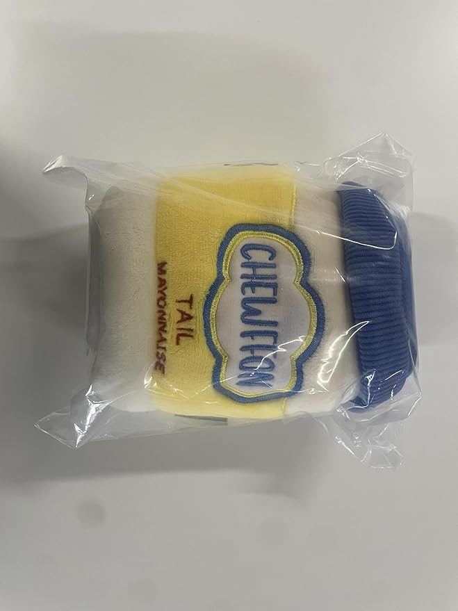 CHEWFFON Dog Enrichment Toys, Interactive Mayonnaise Jar Puzzle, Snuffle Toy for Mental Stimulation, Hide and Seek Crinkle Toy for All Dog Sizes