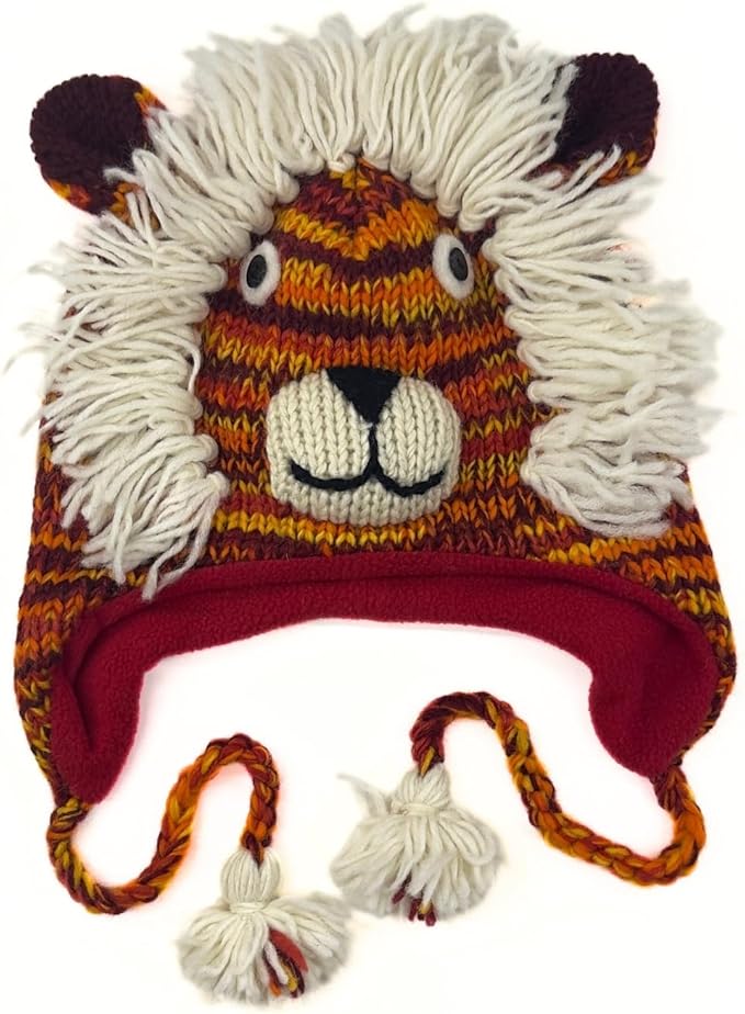 Humble Hilo Hand-Knitted Wool Animal Beanie - Easy Halloween Costume Hat for Anyone, Cute Winter Beanie Hats