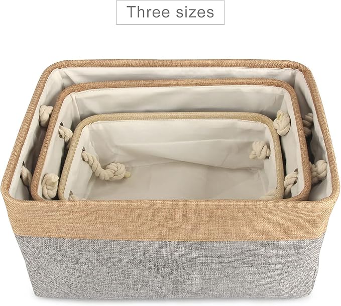 Personalized Dog Toy Box, Dog Toy Basket Storage with Cotton Handle, Customized Name and Paw Heart Print Puppy Toy Bin for Organizing Food Clothes and Pets Accessories(Paw Gray)