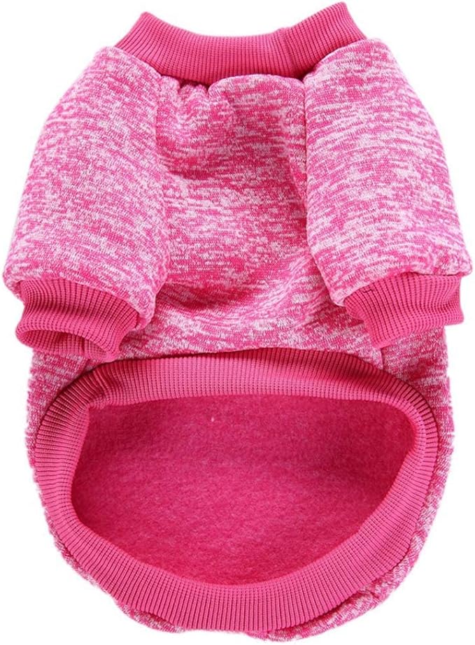 Jecikelon Dog Clothes Dogs Sweater Soft Puppies Clothing Winter Puppy Sweaters Warm Outfit for Dogs Small XXS XS Cat Apparel (X-Large, Rose)