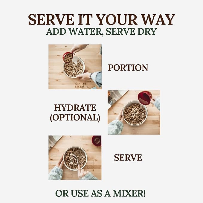 360 Pet Nutrition Freeze-Dried Raw Dog Food – Beef Recipe with Liver & Organs, High Protein with Omega-3s, Fruits, Veggies & Superfoods, Grain-Free, No Fillers, 5 oz – Made in USA