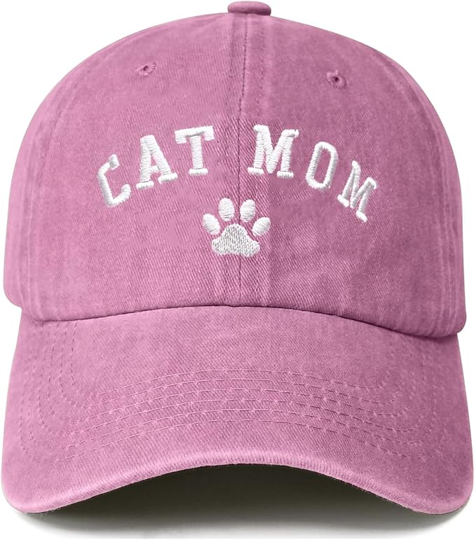 Black Cat Hat,Ragdoll Cat Embroidered Adjustable Cotton Baseball Cap for Men Women,Gifts for Cat Lovers