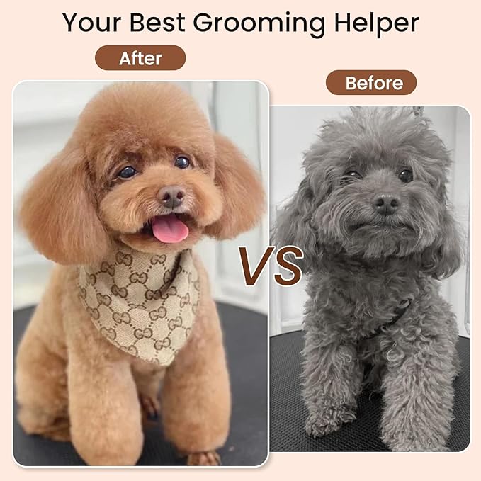 Dog Slicker Brush for Shedding,Dog Brush for Long Haired Dogs & Remove Tangles & Mats,Ergonomic Handle Grooming Like Professional,Beech Wood,M