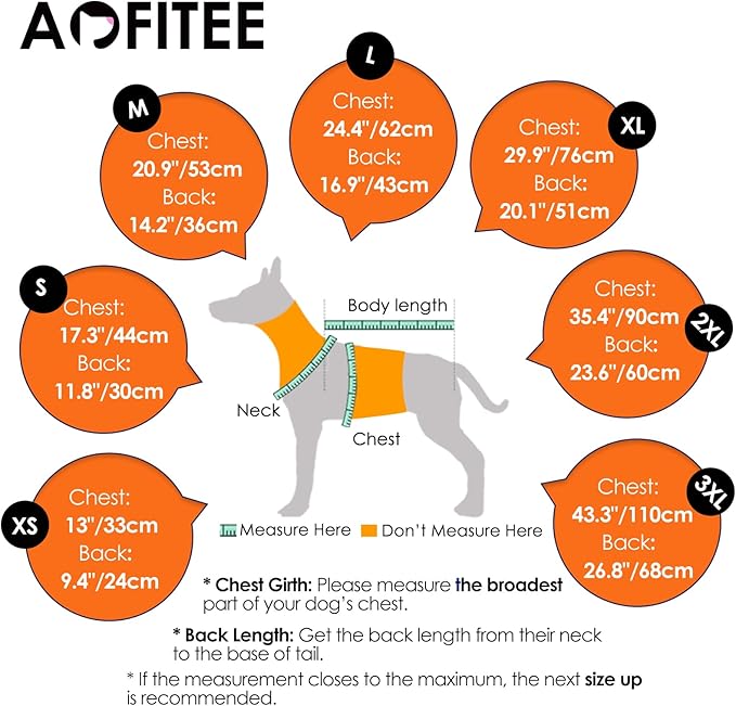 AOFITEE Dog Coat, Warm Dog Winter Coat, Reflective Turtleneck Large Dogs Jacket with Harness Built in, Turtleneck Pet Winter Jacket, Waterproof Pet Snow Jackets Fleece Vest, Orange XL