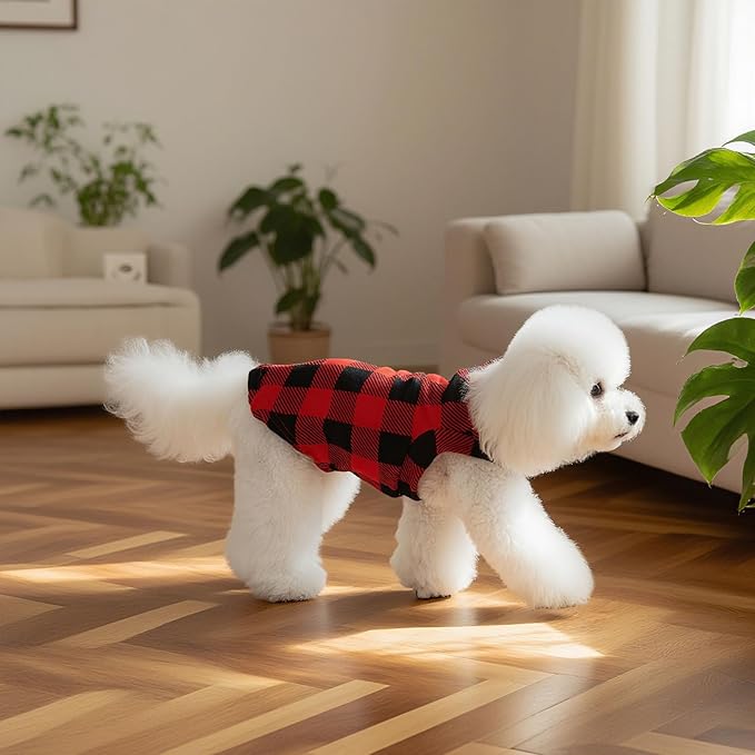 EXPAWLORER Soft Cat Sweater - Checked Sweaters for Cats Only Warm Kitten Clothes, Fall and Winter Pet Coat Pullover Design, Fleece Sweatshirt Clothing Also for Puppy Small Dogs, Large